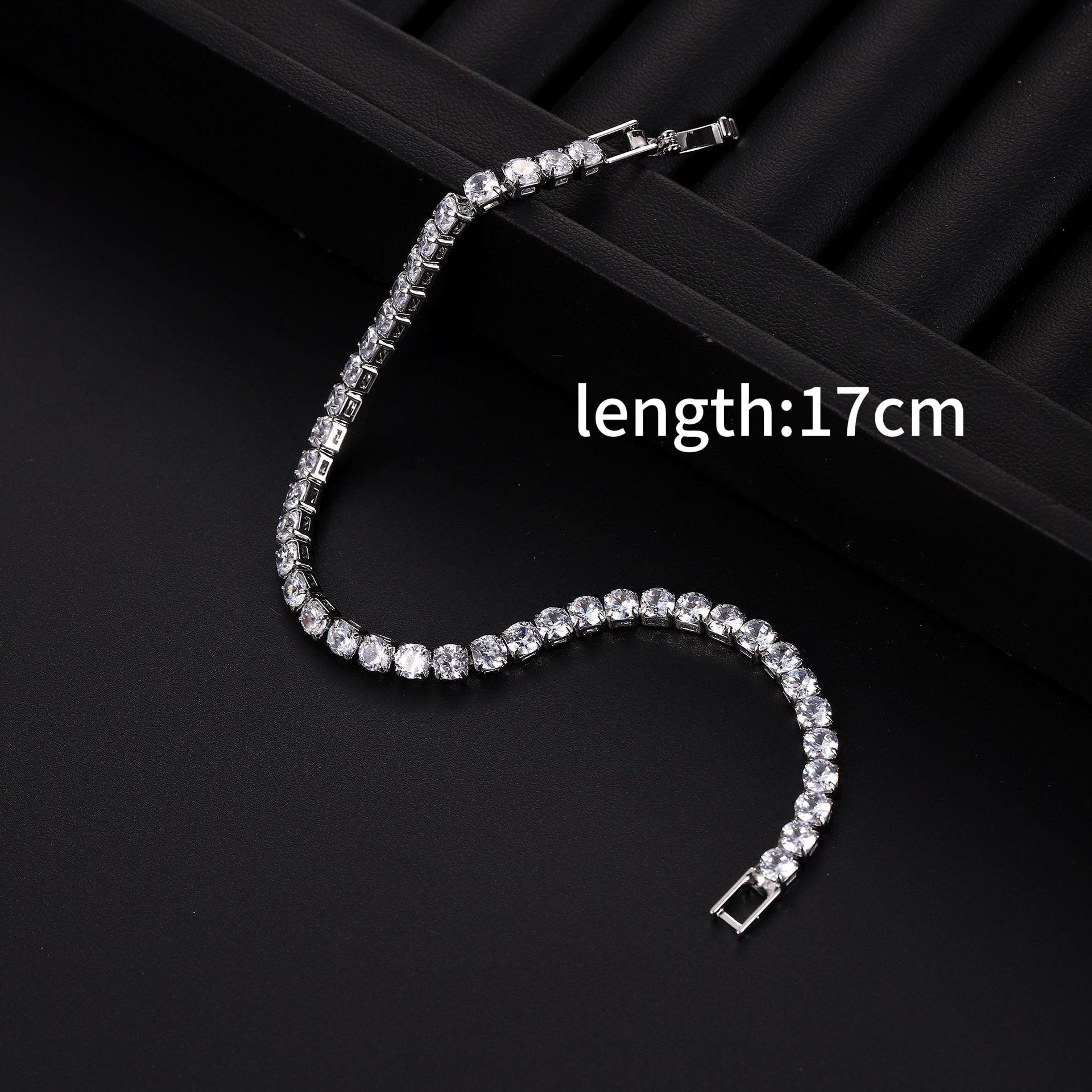 14K Gold Plated Tennis Chain Bracelet – Cubic Zirconia Unisex Wristband - Vintgedrifter