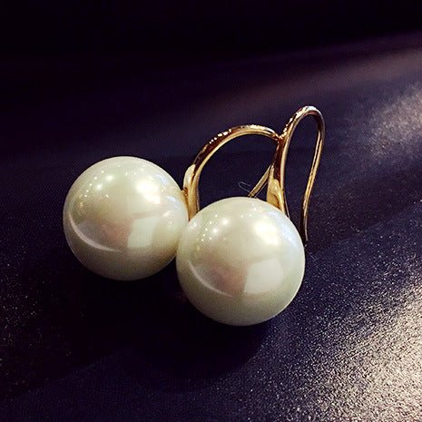 18K Gold Plated Pearl Drop Earrings – Korean Style Women's Jewelry - Vintgedrifter