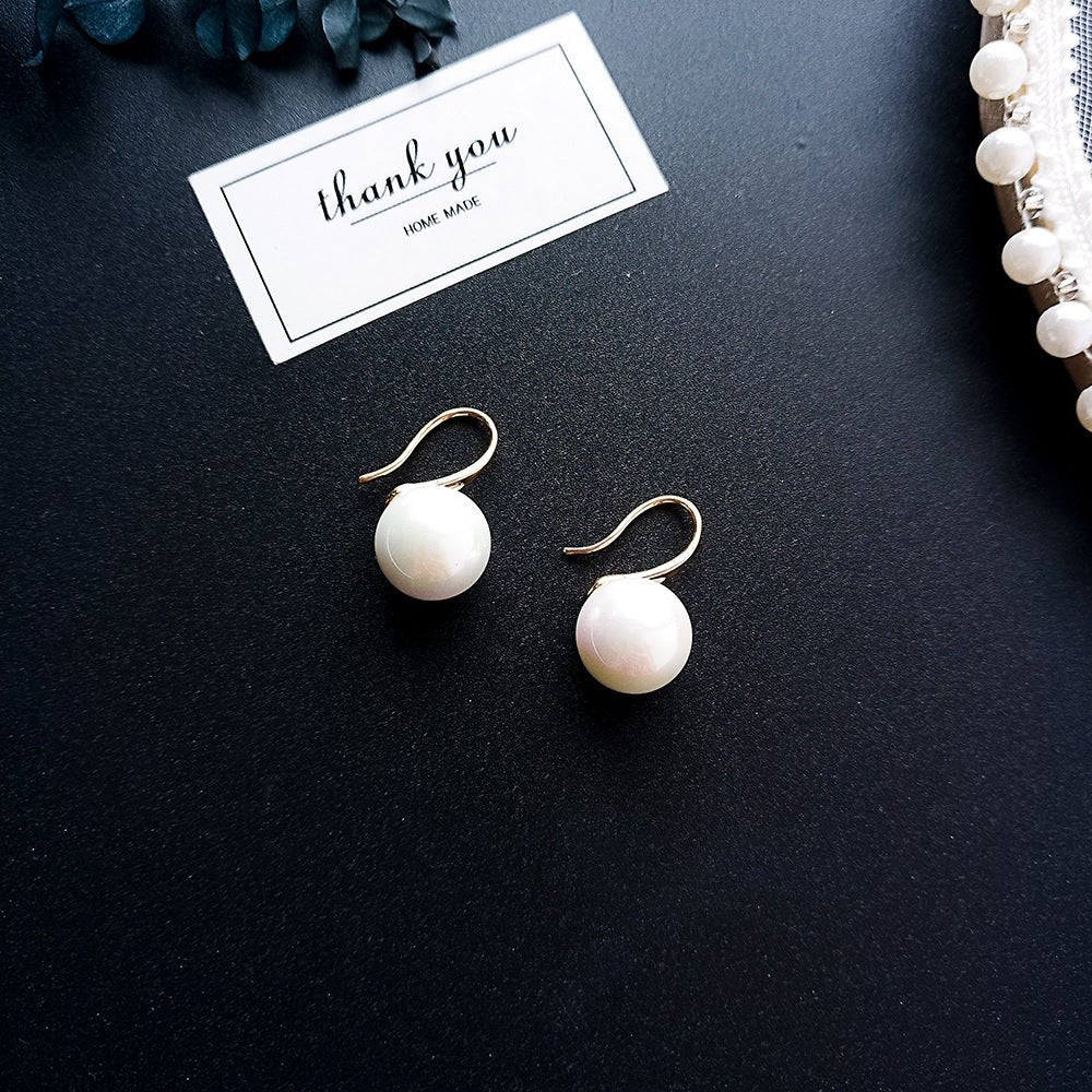 18K Gold Plated Pearl Drop Earrings – Korean Style Women's Jewelry - Vintgedrifter