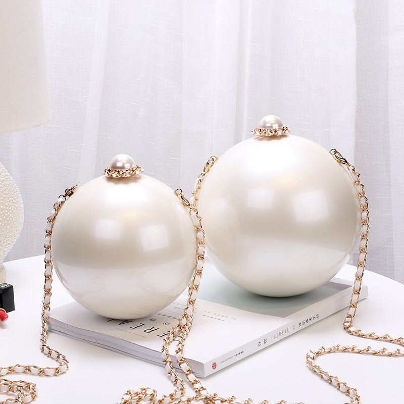 Acrylic Round Ball Evening Bag – Women's Luxury Crossbody Clutch - Vintgedrifter