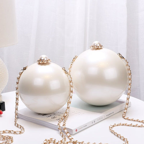 Acrylic Round Ball Evening Bag – Women's Luxury Crossbody Clutch - Vintgedrifter