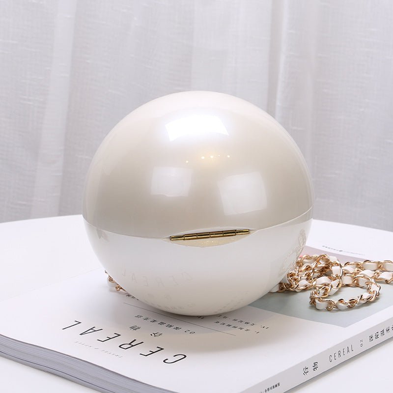 Acrylic Round Ball Evening Bag – Women's Luxury Crossbody Clutch - Vintgedrifter