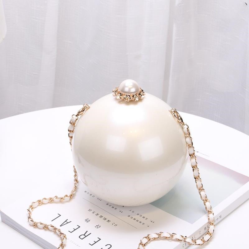 Acrylic Round Ball Evening Bag – Women's Luxury Crossbody Clutch - Vintgedrifter