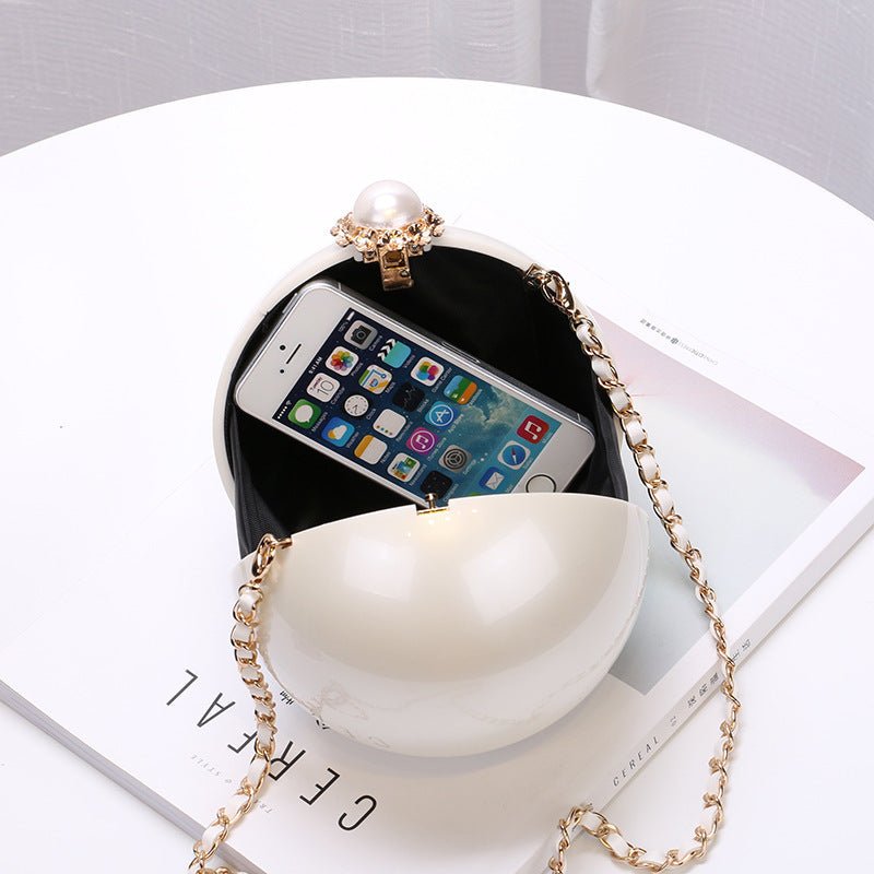 Acrylic Round Ball Evening Bag – Women's Luxury Crossbody Clutch - Vintgedrifter