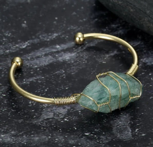 Asgard Crafted Natural Gemstone Bangle - Vintgedrifter