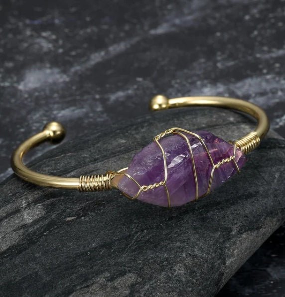 Asgard Crafted Natural Gemstone Bangle - Vintgedrifter