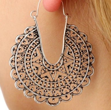 Bohemian Geometric Earrings – Gold Plated Alloy | Women's Fashion - Vintgedrifter