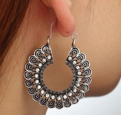 Bohemian Geometric Earrings – Gold Plated Alloy | Women's Fashion - Vintgedrifter