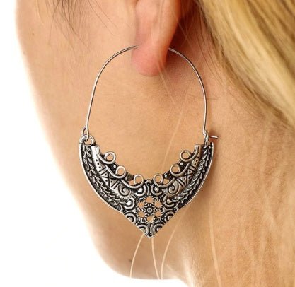 Bohemian Geometric Earrings – Gold Plated Alloy | Women's Fashion - Vintgedrifter