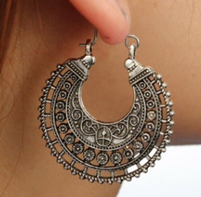 Bohemian Geometric Earrings – Gold Plated Alloy | Women's Fashion - Vintgedrifter