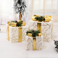 Christmas Three-Piece Fabric Gift Box Set – Holiday Ornament Gift Boxes - Vintgedrifter