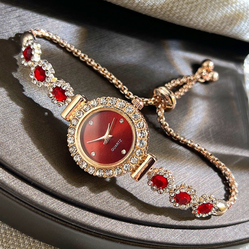 Diamond-Cut Quartz Watch – Women's Fashion Watch | Gold, Pink, Red, Green - Vintgedrifter