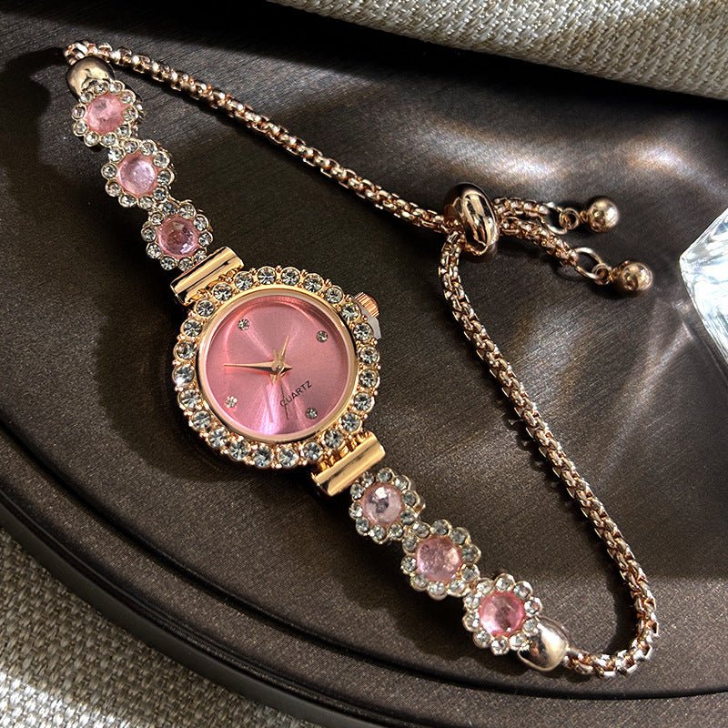Diamond-Cut Quartz Watch – Women's Fashion Watch | Gold, Pink, Red, Green - Vintgedrifter