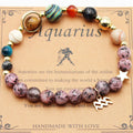 Eight Planets 12 Constellation Bracelet Natural Stone Hemp Stone - Vintgedrifter