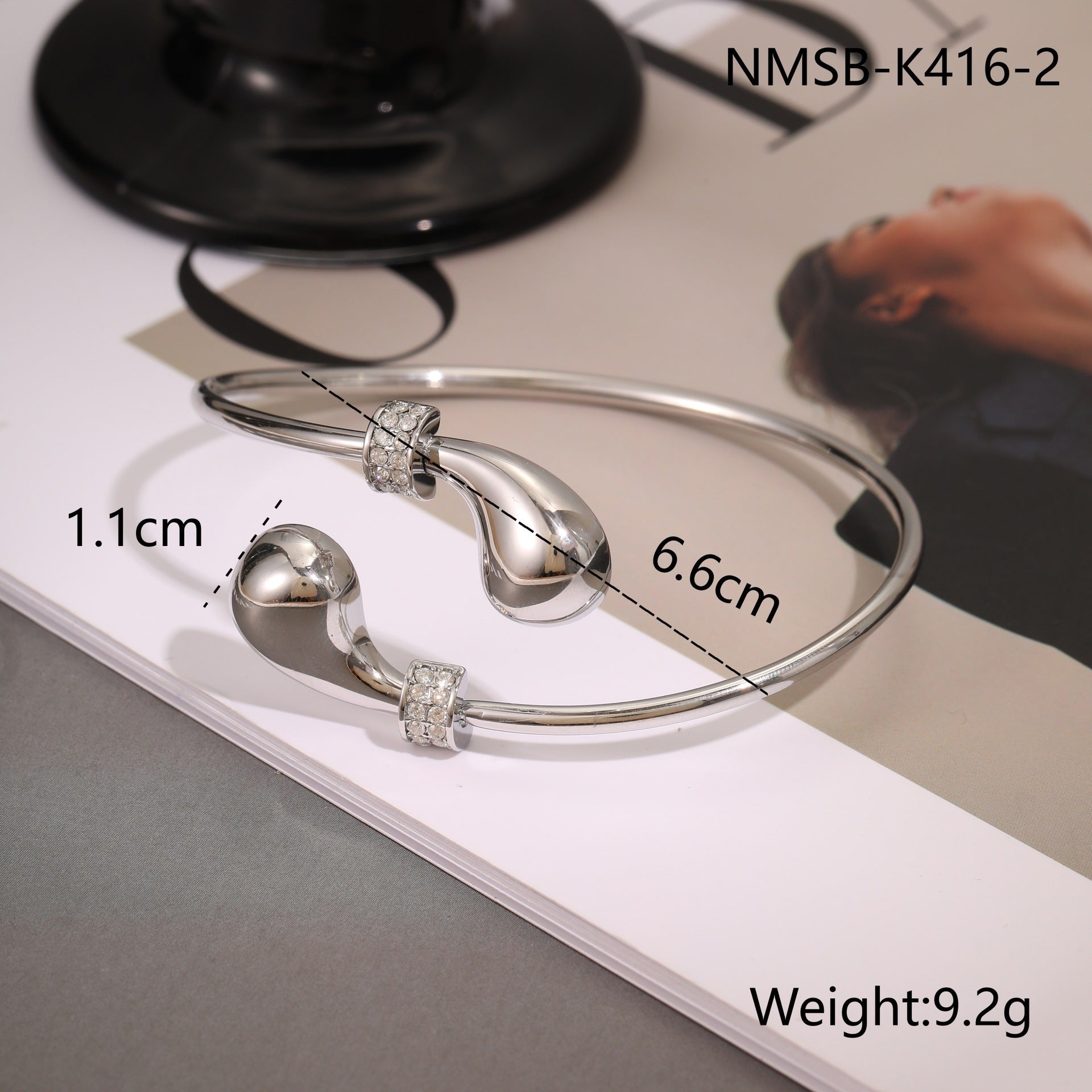 European And American Ins Fashion Design Stainless Steel Bracelet Opening Bracelet - Vintgedrifter
