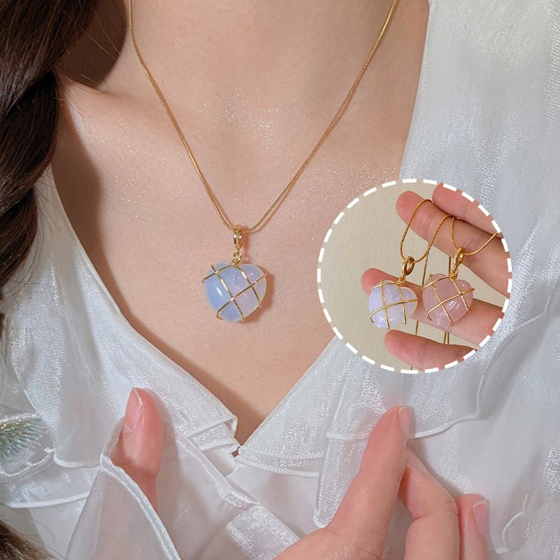 Fashion Moonstone Necklace For Cartoon Princess Love Girl Necklace Novelty Jewelry - Vintgedrifter