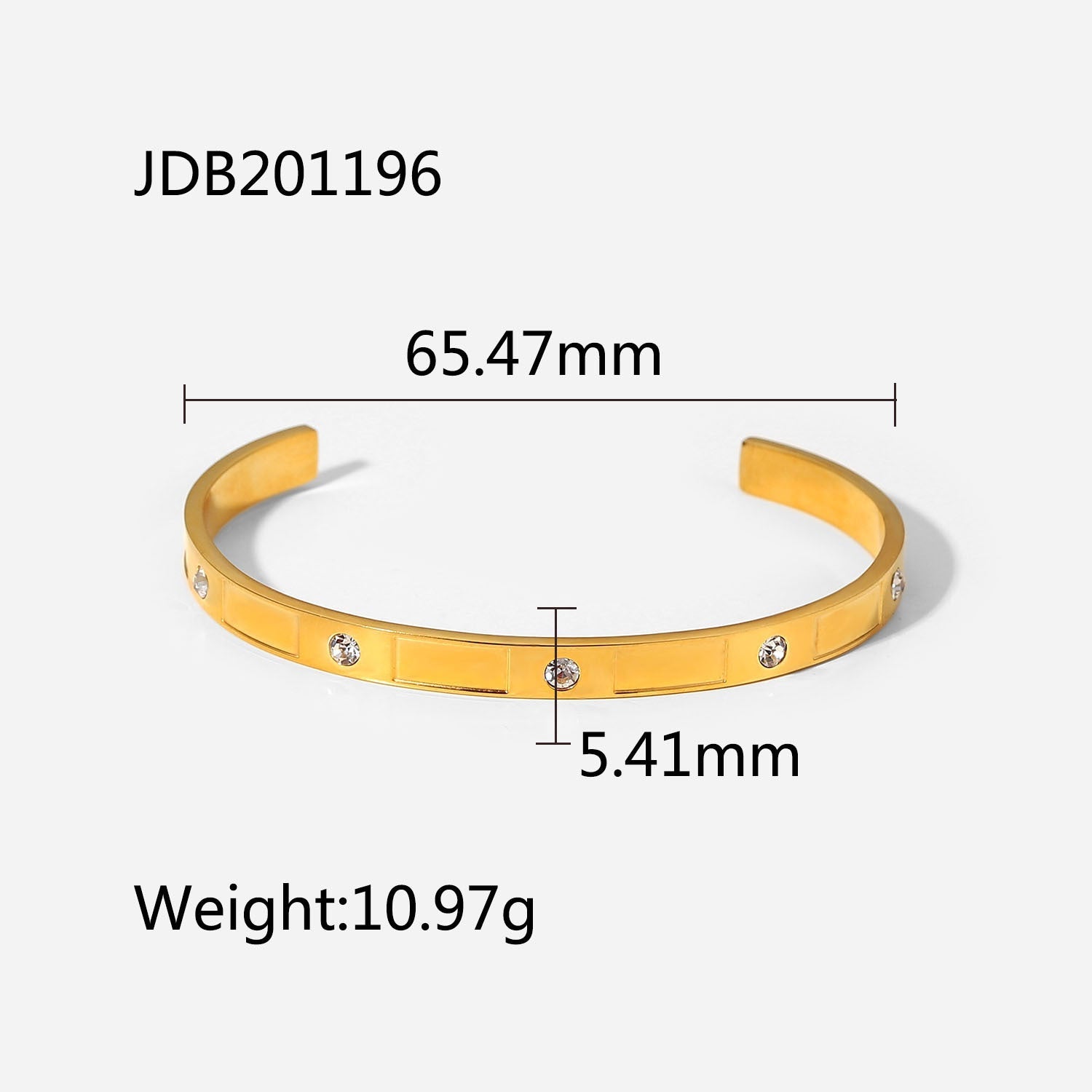 Fashionable And Versatile Gold-plated Stainless Steel Bracelets With Zirconia - Vintgedrifter