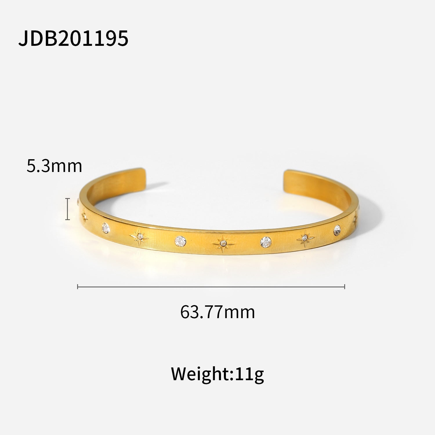 Fashionable And Versatile Gold-plated Stainless Steel Bracelets With Zirconia - Vintgedrifter