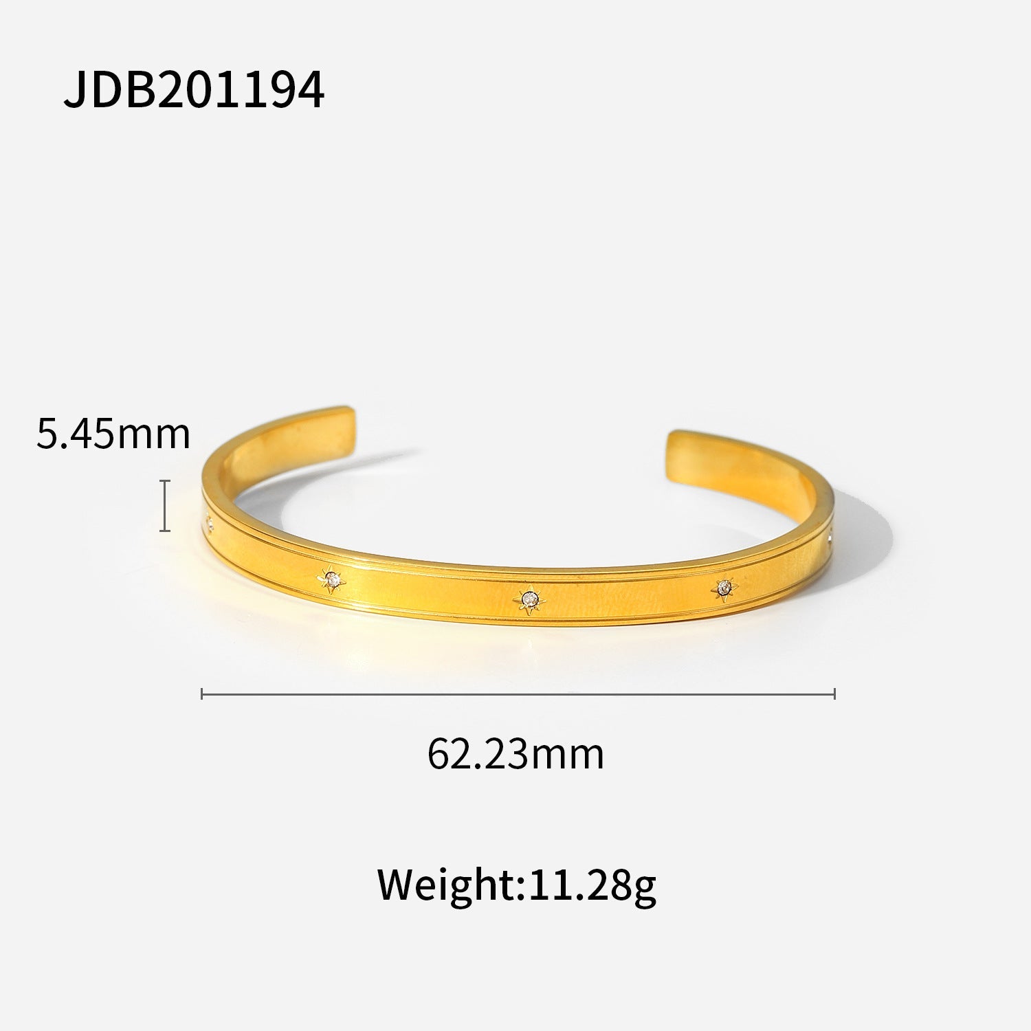Fashionable And Versatile Gold-plated Stainless Steel Bracelets With Zirconia - Vintgedrifter