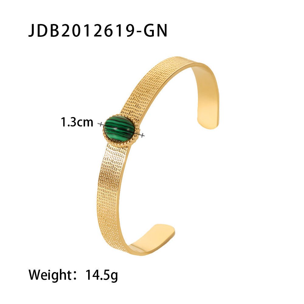 Fashionable And Versatile Gold-plated Stainless Steel Bracelets With Zirconia - Vintgedrifter