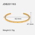Fashionable And Versatile Gold-plated Stainless Steel Bracelets With Zirconia - Vintgedrifter