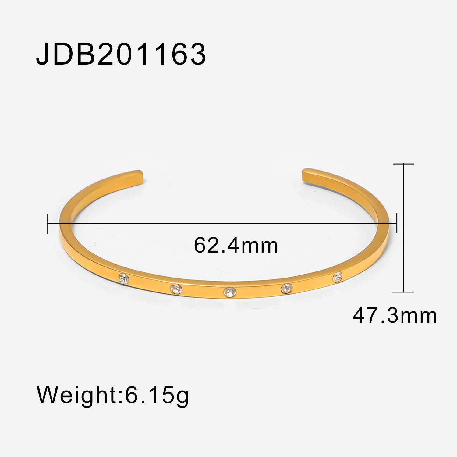 Fashionable And Versatile Gold-plated Stainless Steel Bracelets With Zirconia - Vintgedrifter