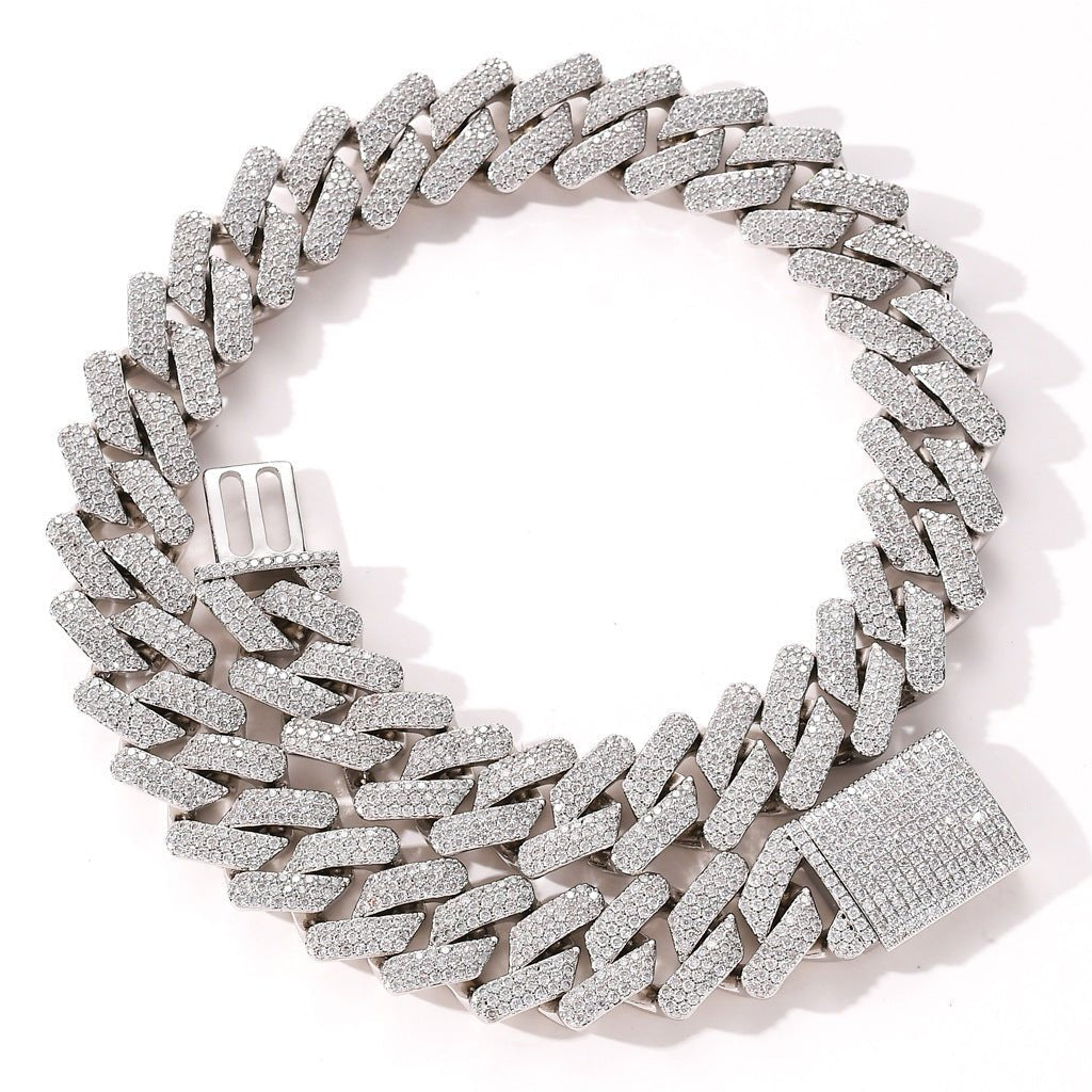 Full Zircon Cuban Chain Necklace – Gold Plated Copper Hip Hop Necklace | 16"-24" - Vintgedrifter