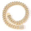 Full Zircon Cuban Chain Necklace – Gold Plated Copper Hip Hop Necklace | 16"-24" - Vintgedrifter