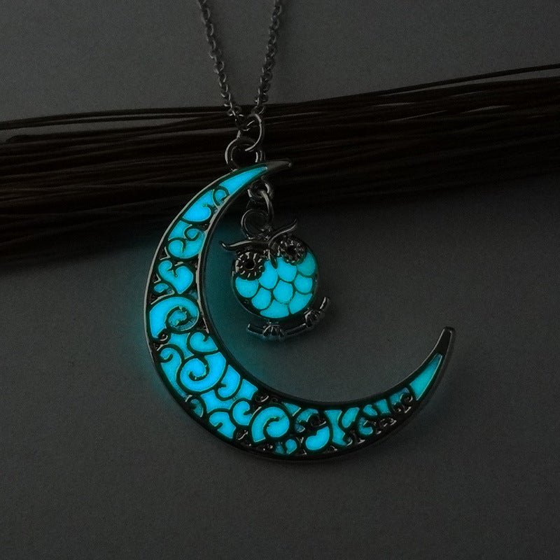 Glow-in-the-Dark Pendant Necklace – Silver Plated Chain | Multiple Colors - Vintgedrifter