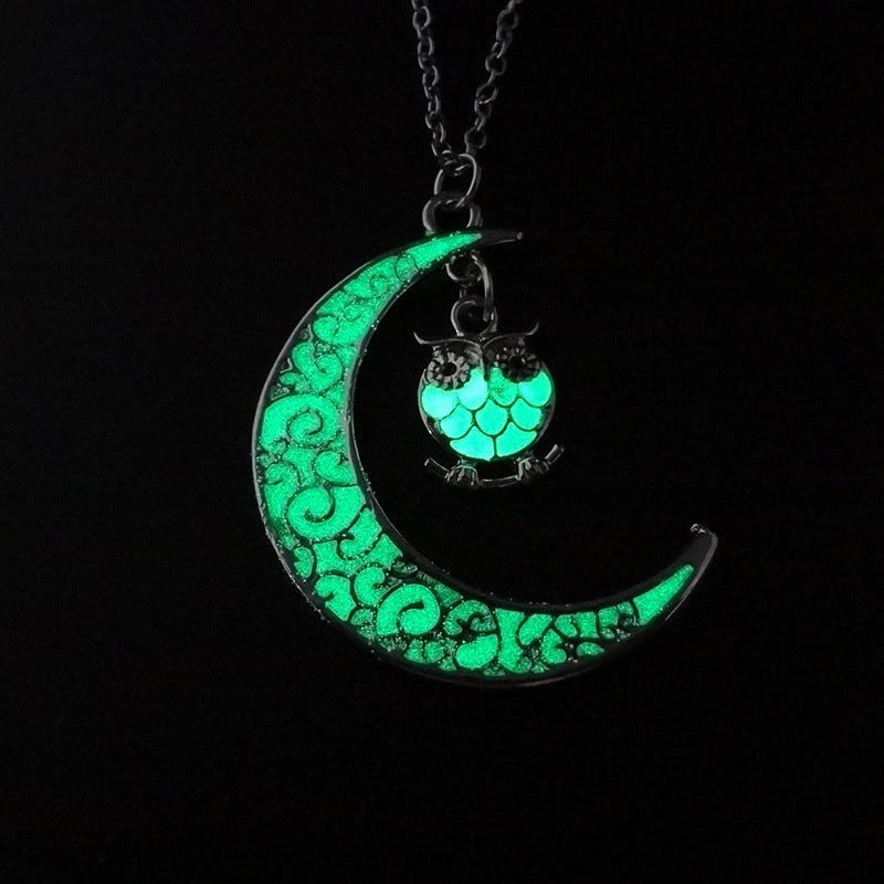 Glow-in-the-Dark Pendant Necklace – Silver Plated Chain | Multiple Colors - Vintgedrifter