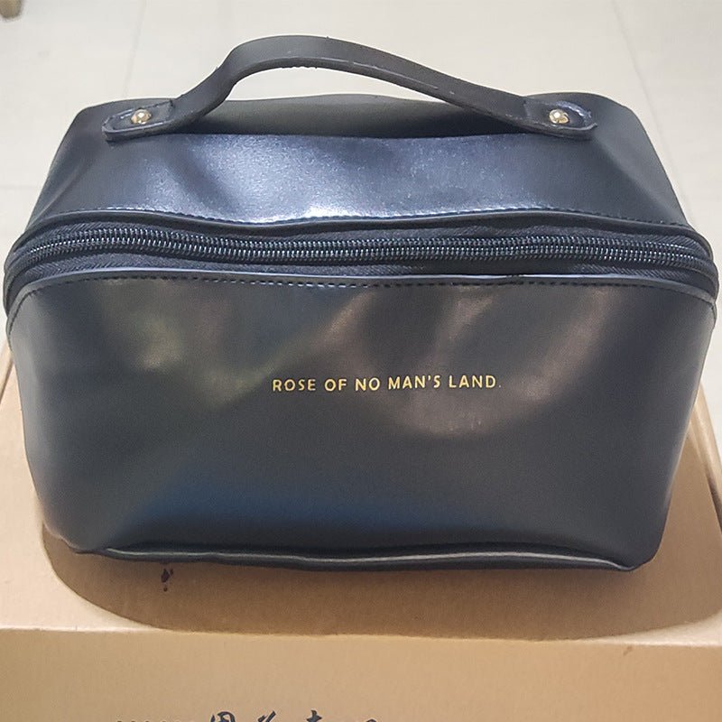 Large Capacity PU Leather Travel Cosmetic Bag – Women's Makeup Organizer | 9 Colors - Vintgedrifter