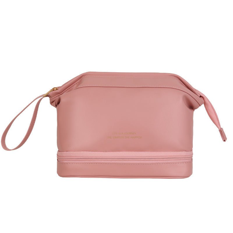 Large Capacity PU Leather Travel Cosmetic Bag – Women's Makeup Organizer | 9 Colors - Vintgedrifter