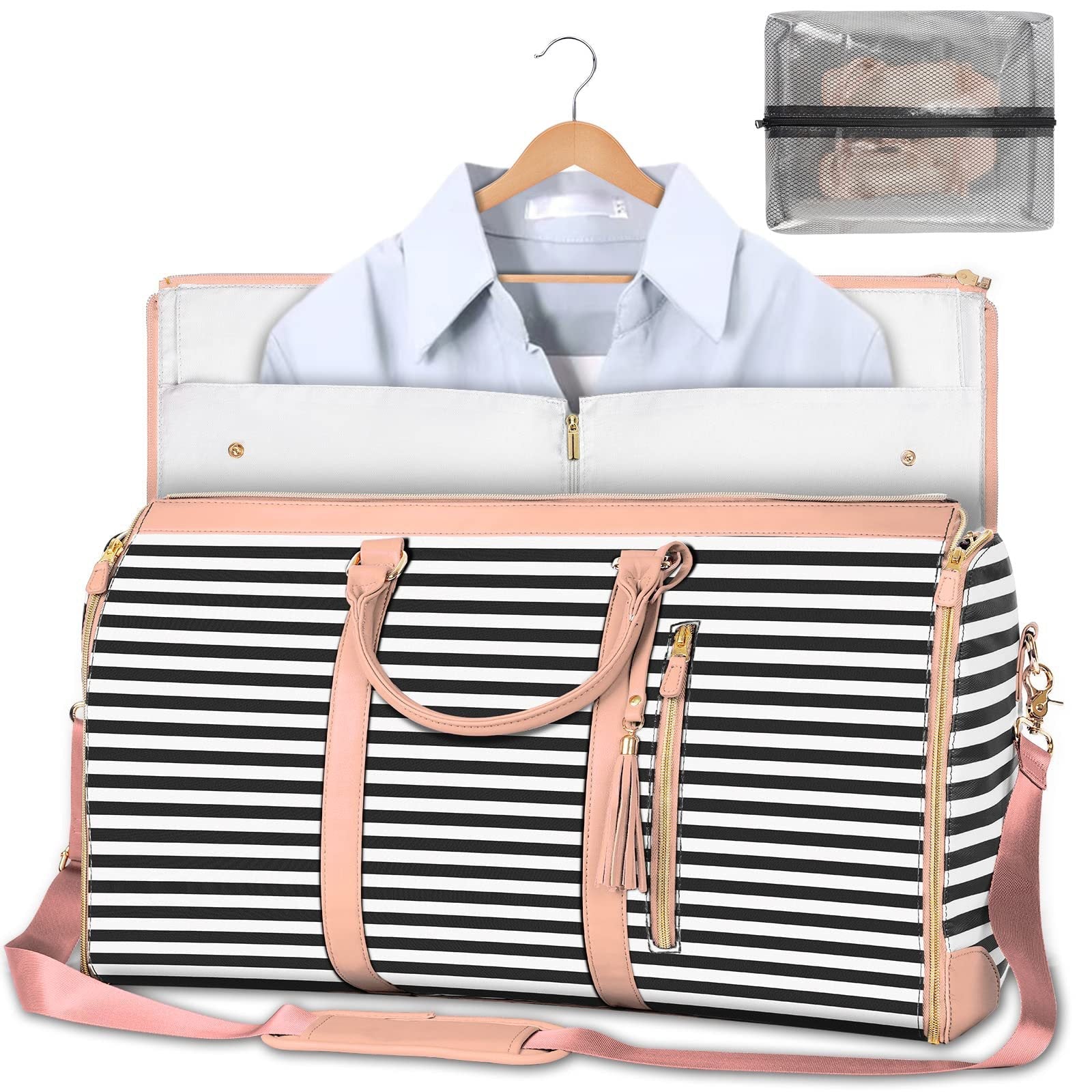 Large Capacity Waterproof Travel Duffle Bag – Women's Foldable Suit Bag & Tote - Vintgedrifter