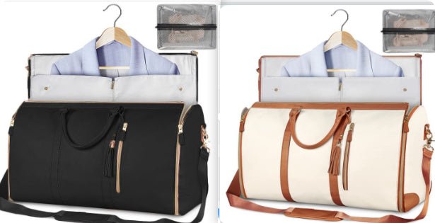 Large Capacity Waterproof Travel Duffle Bag – Women's Foldable Suit Bag & Tote - Vintgedrifter