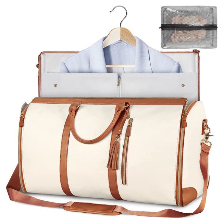 Large Capacity Waterproof Travel Duffle Bag – Women's Foldable Suit Bag & Tote - Vintgedrifter