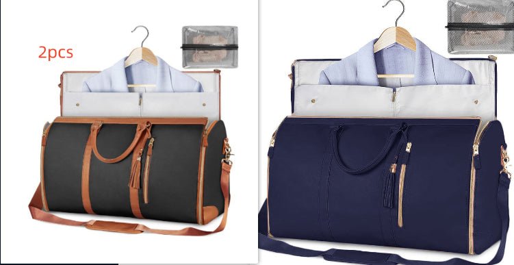 Large Capacity Waterproof Travel Duffle Bag – Women's Foldable Suit Bag & Tote - Vintgedrifter