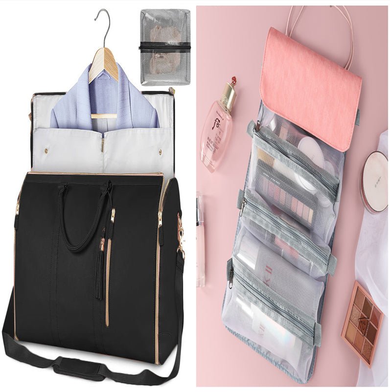 Large Capacity Waterproof Travel Duffle Bag – Women's Foldable Suit Bag & Tote - Vintgedrifter