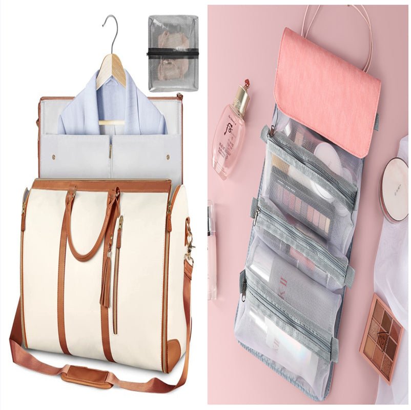 Large Capacity Waterproof Travel Duffle Bag – Women's Foldable Suit Bag & Tote - Vintgedrifter