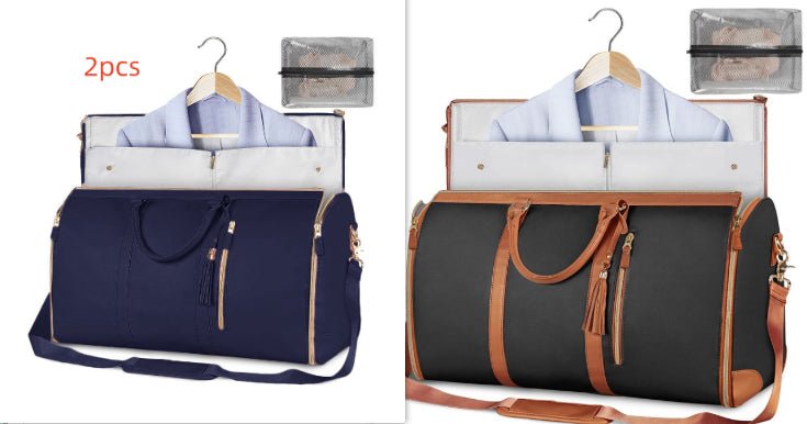 Large Capacity Waterproof Travel Duffle Bag – Women's Foldable Suit Bag & Tote - Vintgedrifter
