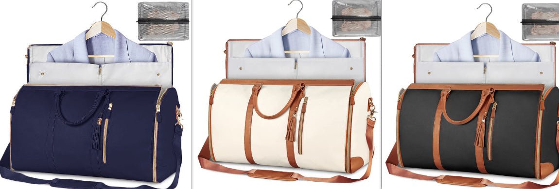 Large Capacity Waterproof Travel Duffle Bag – Women's Foldable Suit Bag & Tote - Vintgedrifter