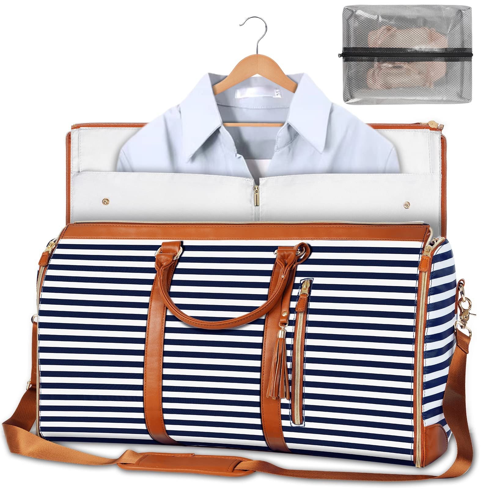 Large Capacity Waterproof Travel Duffle Bag – Women's Foldable Suit Bag & Tote - Vintgedrifter