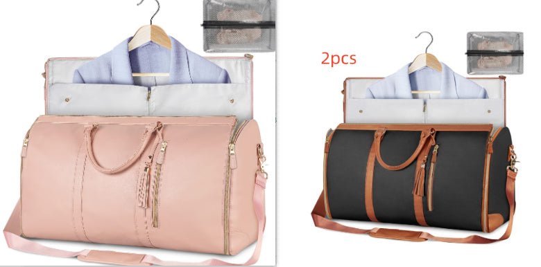 Large Capacity Waterproof Travel Duffle Bag – Women's Foldable Suit Bag & Tote - Vintgedrifter