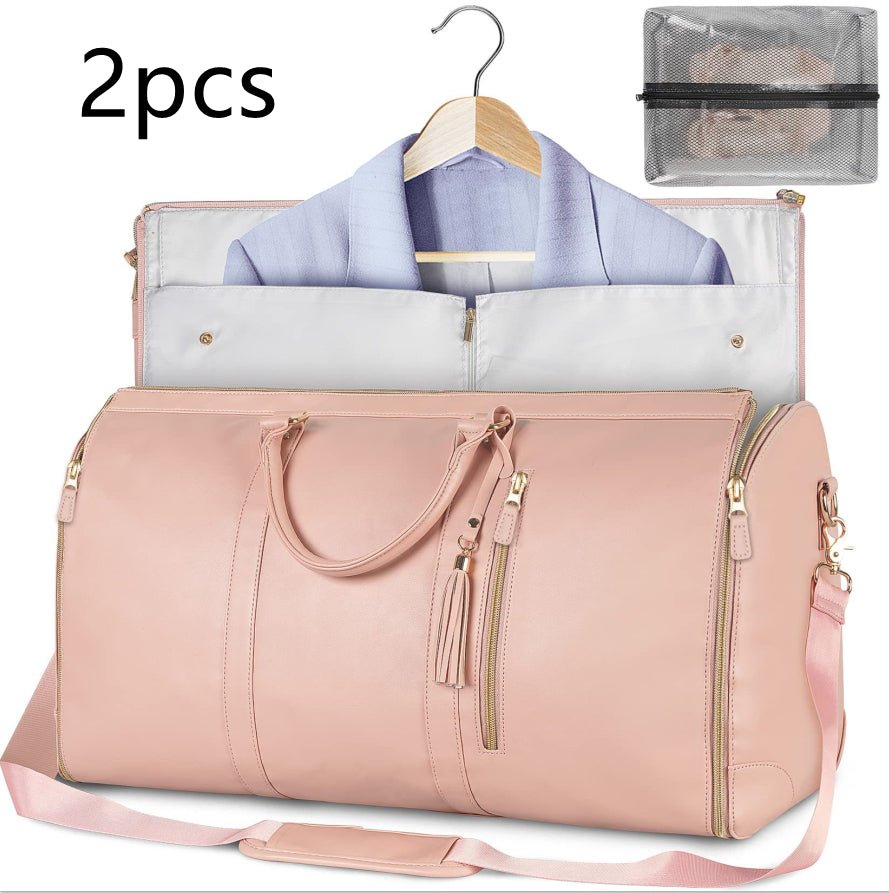 Large Capacity Waterproof Travel Duffle Bag – Women's Foldable Suit Bag & Tote - Vintgedrifter