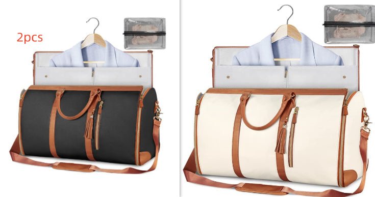 Large Capacity Waterproof Travel Duffle Bag – Women's Foldable Suit Bag & Tote - Vintgedrifter
