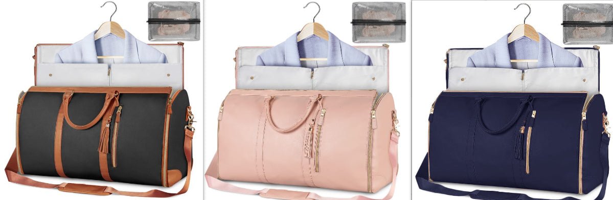 Large Capacity Waterproof Travel Duffle Bag – Women's Foldable Suit Bag & Tote - Vintgedrifter