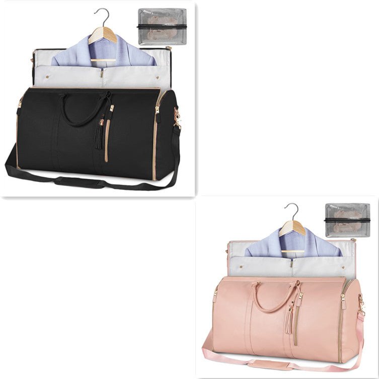 Large Capacity Waterproof Travel Duffle Bag – Women's Foldable Suit Bag & Tote - Vintgedrifter