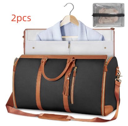 Large Capacity Waterproof Travel Duffle Bag – Women's Foldable Suit Bag & Tote - Vintgedrifter