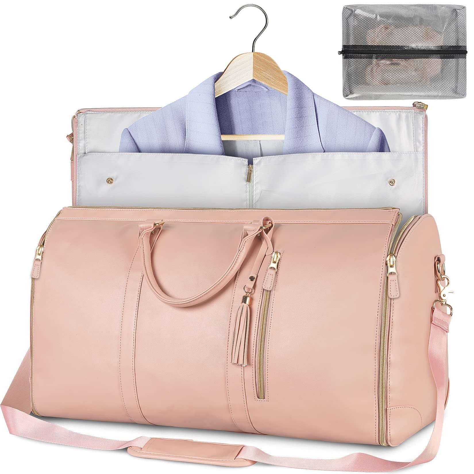 Large Capacity Waterproof Travel Duffle Bag – Women's Foldable Suit Bag & Tote - Vintgedrifter