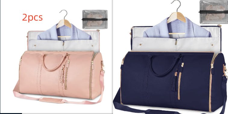 Large Capacity Waterproof Travel Duffle Bag – Women's Foldable Suit Bag & Tote - Vintgedrifter
