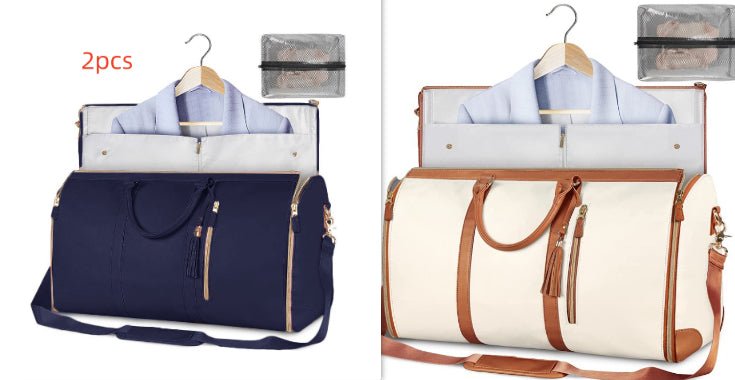 Large Capacity Waterproof Travel Duffle Bag – Women's Foldable Suit Bag & Tote - Vintgedrifter